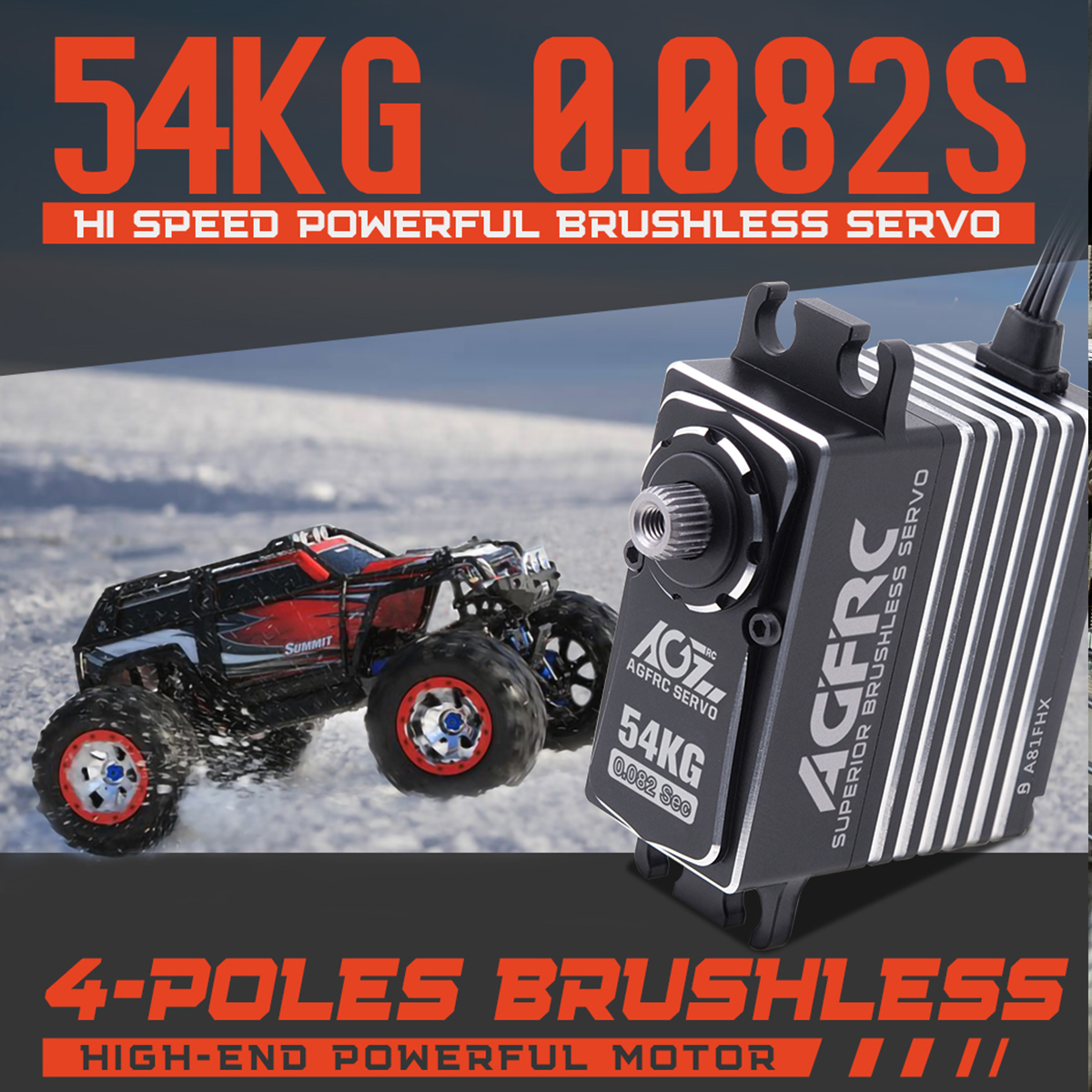 Rc Helicopter Motor - AGFRC A81FHX 54KG HV 4-Pole Brushless