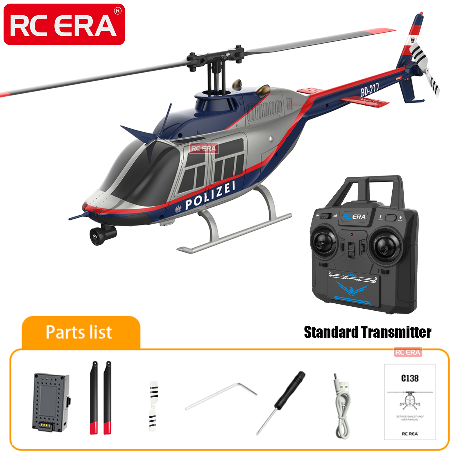 RC ERA C138 BELL 206 Jet Range - Rc Helicopter Large avis et prix