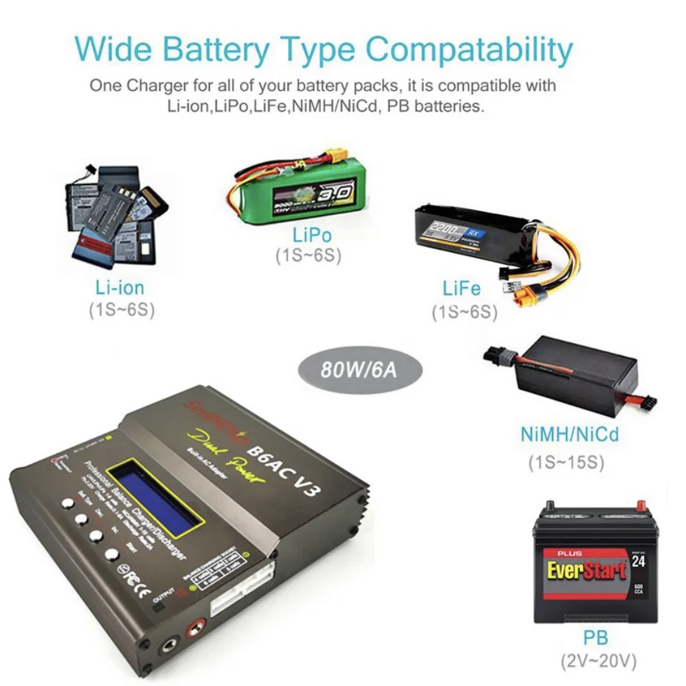 80W imax B6AC V3 Balance Charg - Rc Helicopter Charger avis et prix