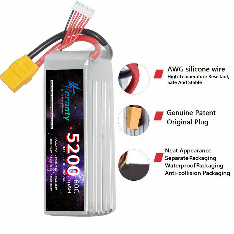 TERANTY 6S 5200mAh Lipo Batter - Rc Helicopter Gyro avis et prix