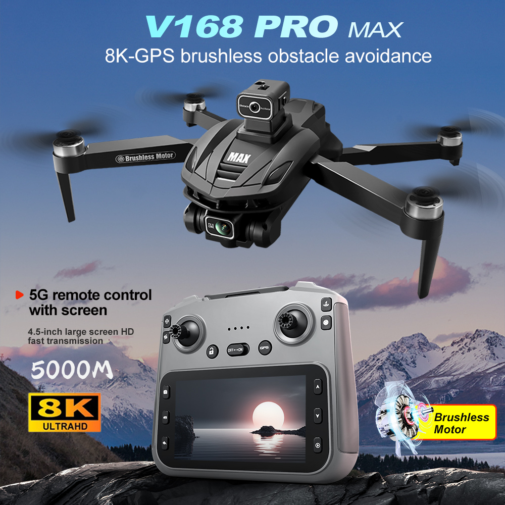 V168 PRO Max GPS Drone 8K Prof - Rc Helicopter Charger avis et prix