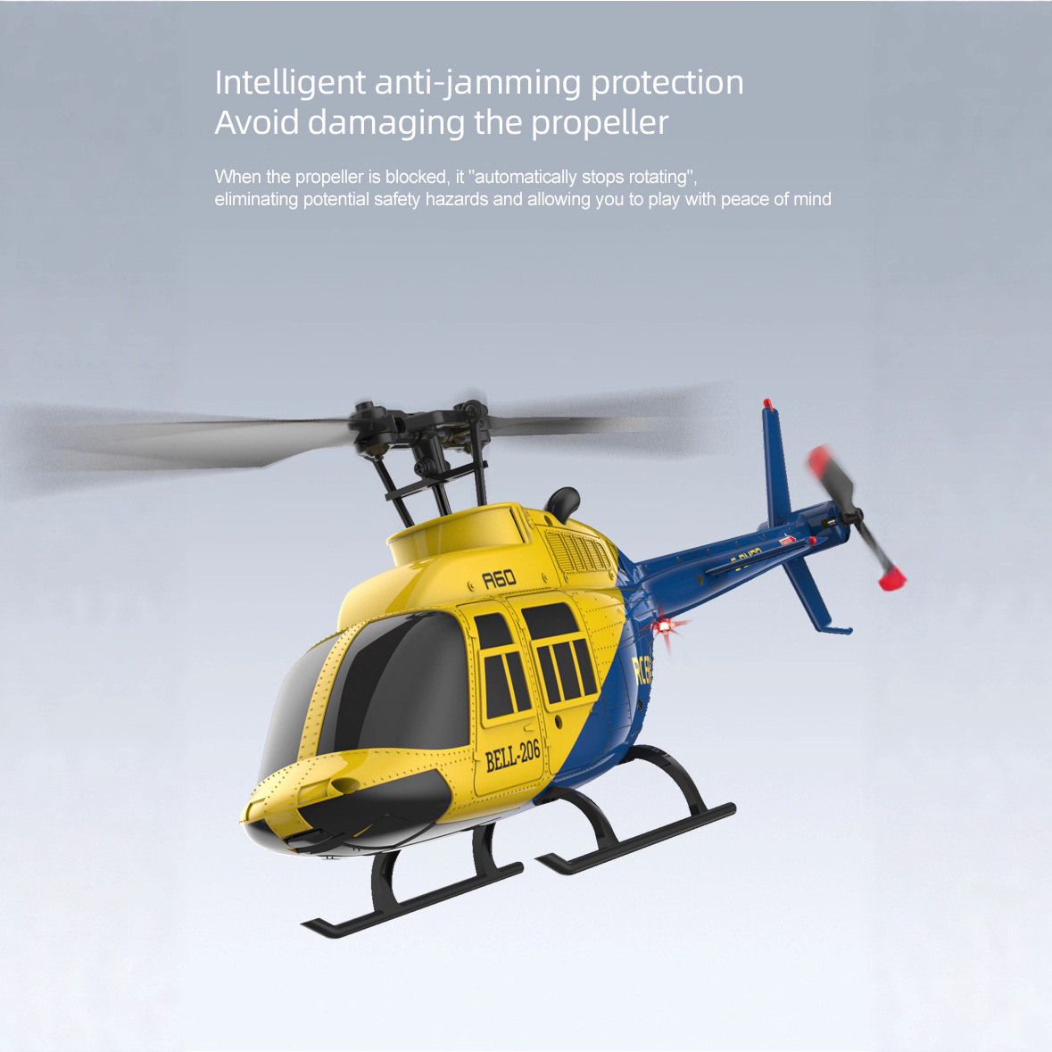 A60 1/42 Scale Bell 206 RC Hel - Rc Helicopter Single Rotor avis et prix