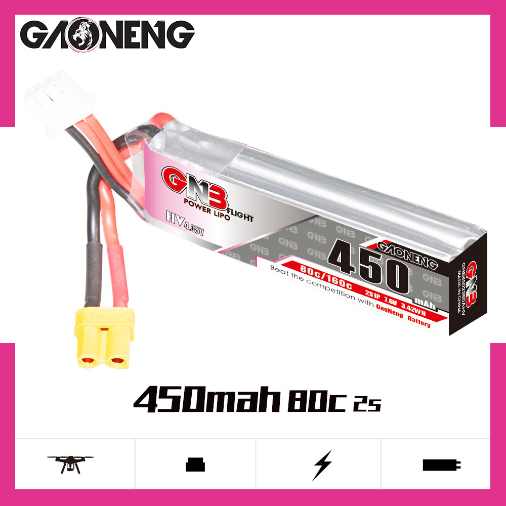 GNB LiPo Battery HV 2S 7.6V 45 - Rc Helicopter Parts avis et prix