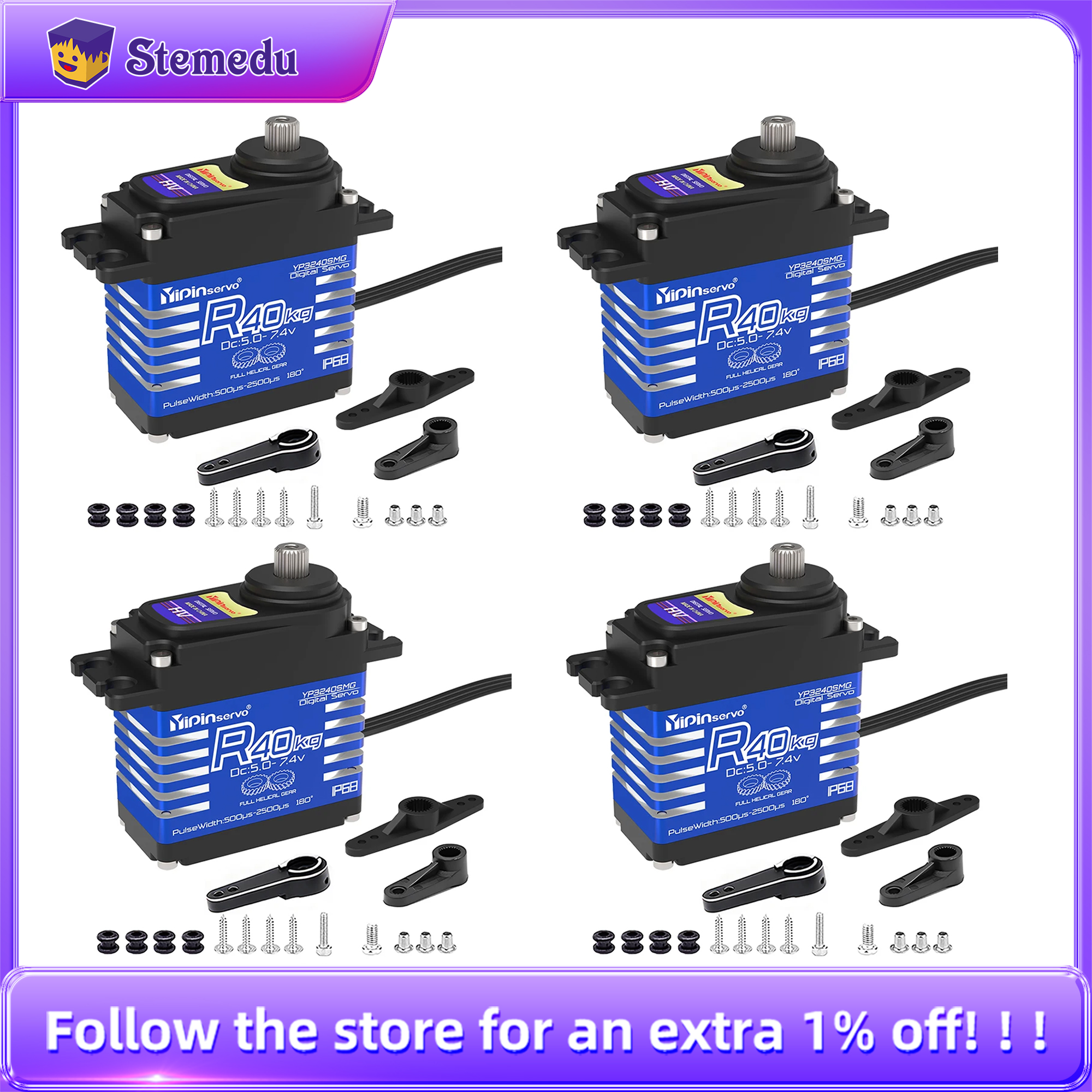 4PCS YiPinservo 40kg Metal Gea - Rc Helicopter Servo avis et prix