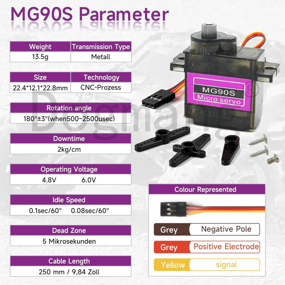 MG90S Servo 1/2/4/10/20/50 Pcs - Rc Helicopter Servo avis et prix