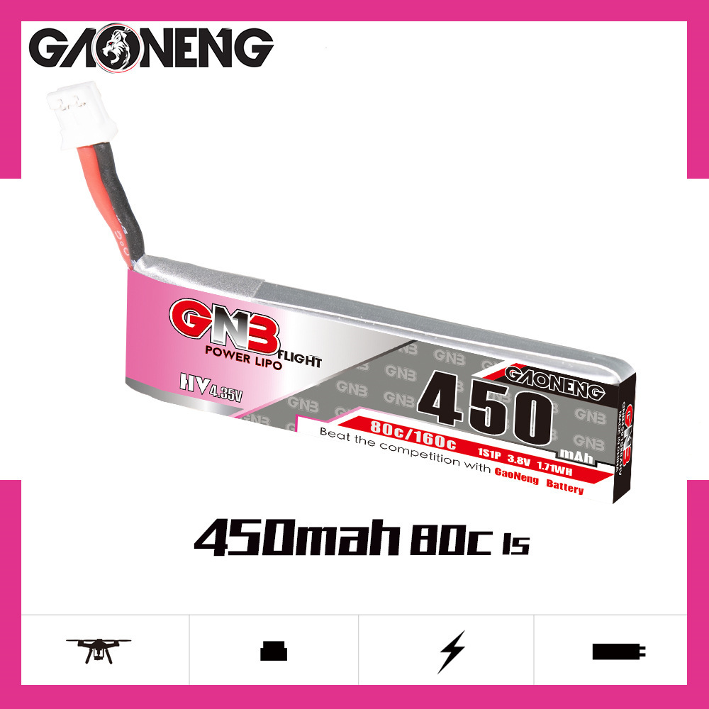 GNB HV 1S 3.8V 450mAh 80C/160C - Rc Helicopter Parts avis et prix