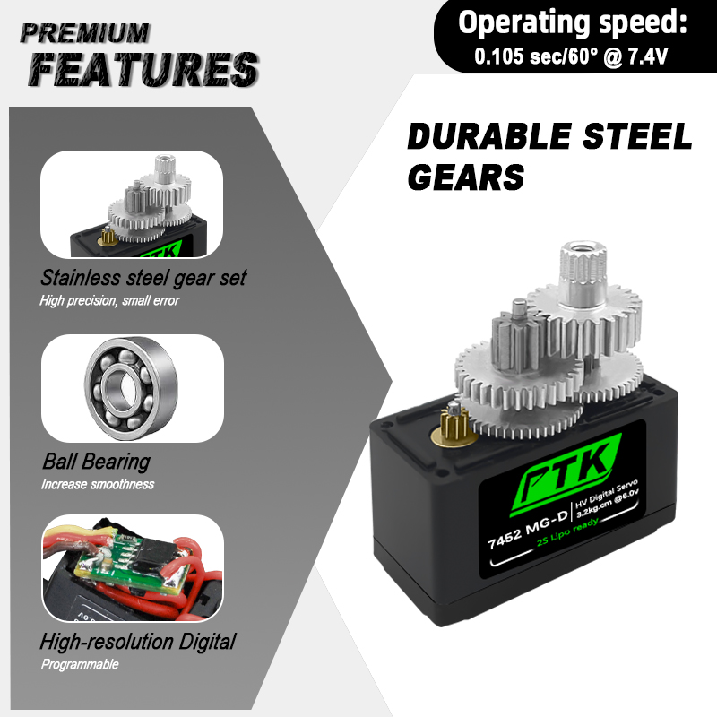 PTK 7452 MG-D 9g Digital Servo - Rc Helicopter Parts avis et prix