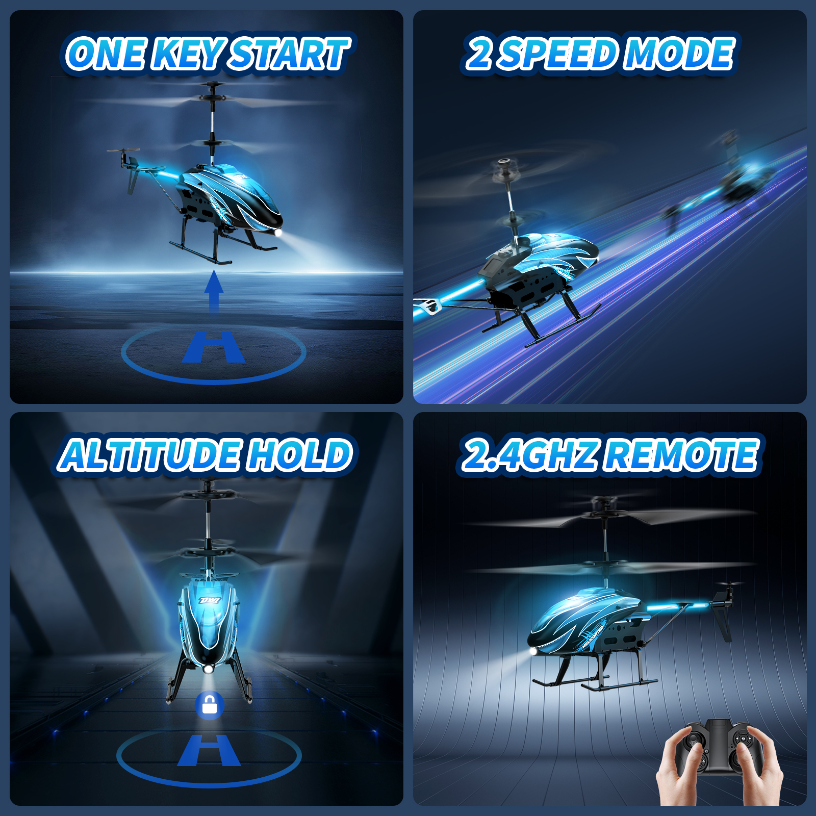 DWI  H10 Fixed Height 3.5 Chan - Rc Helicopter Large avis et prix